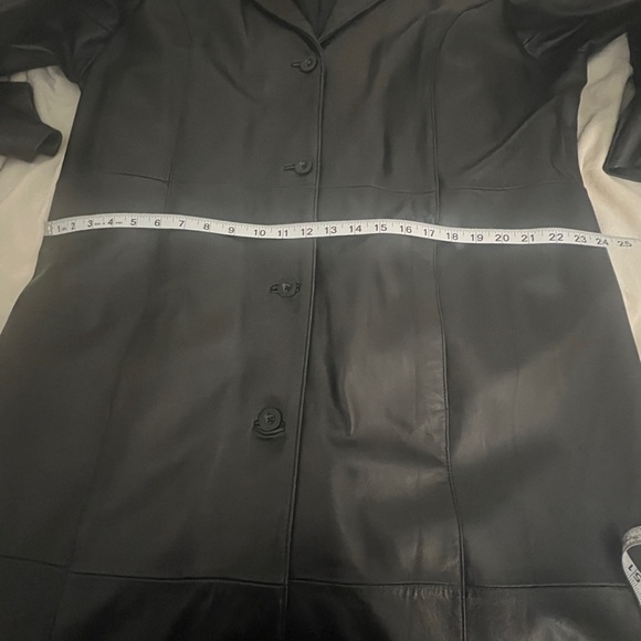 CENTIGRADE Womens Genuine Leather Trench Coat Size 1X - Picture 6 of 12